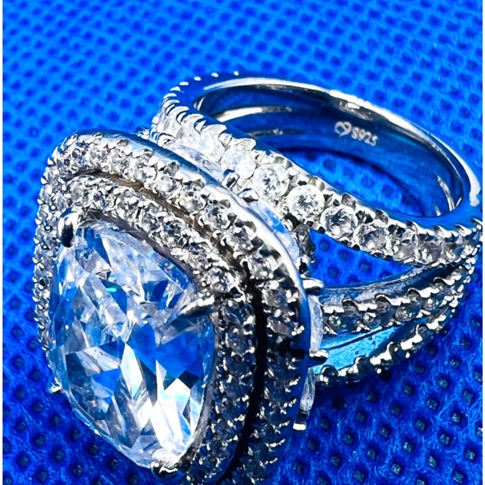 Large Statement Ring, .925 Sterling Silver Ring, … - image 6